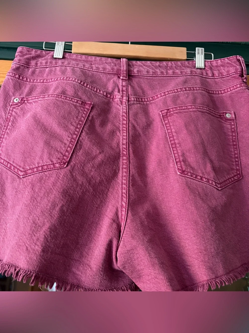 Anthropologie Pilcro Sz. 32 Sunwashed Raspberry High Rise Shorts